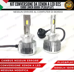 COPPIA LAMPADE D2S LED 15000 LUMEN DA XENON A LED VOLVO C30 FINO AL 2009 CANBUS - Imagen 1 de 11