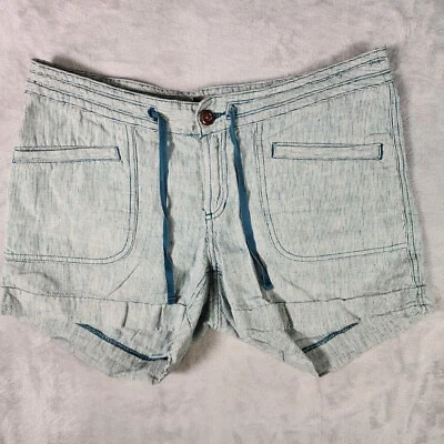 Pantalones Cortos The North Face Para Mujer 8 Azul Mezcla de Lino Senderismo Escalada Campamento Gorpcore Foto 1 de 4