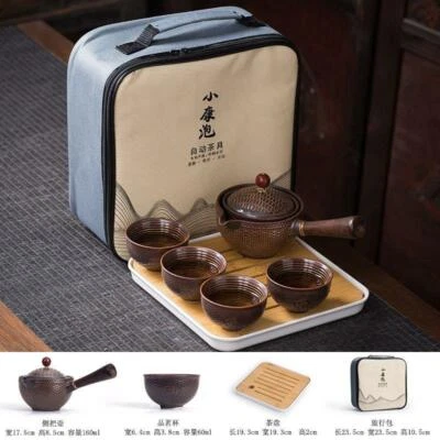 Tea Set Portable Lazy Kung Fu Teapot And Cups Automatic Spinning Travel Kettles - Image 1 of 4