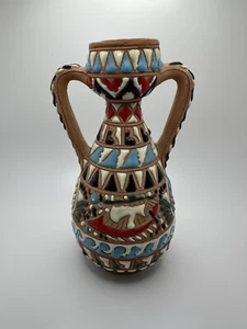 Vintage Ikaros Rhodes Greece Vase 7.75 x 4.5 inches NB1 - Picture 1 of 8