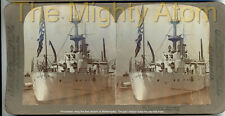 No 73 ANTIQUE STEREOSCOPE PHOTO CARD 1898 SPANISH AMERICAN WAR USN USS KEARSARGE