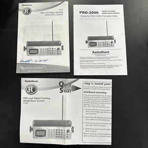 ORIGINAL Radio Shack PRO-2096 Scanner Owner's Manual & Trunking Guide - Zdjęcie 1 z 4