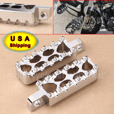 CNC MX Style Foot Pegs Pedals For Harley Dyna Electra Road Glide Sportster XL Foto 1 de 4