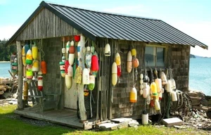 "HO Scale" Building Background Flat / Front 2D "Fishing Shack"  Brand New! - Picture 1 of 1