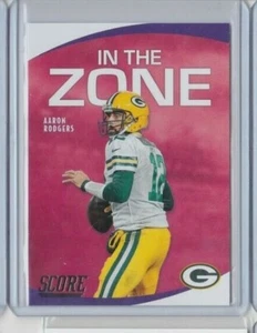 AARON RODGERS 2020 SCORE-IN THE ZONE INSERT CARD-GRAB THIS COOL CARD RIGHT NOW!! - Picture 1 of 12