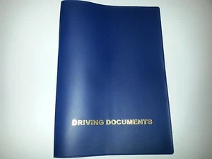 SOPORTE PARA DOCUMENTOS DE COCHE AZUL A5 CON BOLSILLO PARA TARJETAS - Imagen 1 de 2