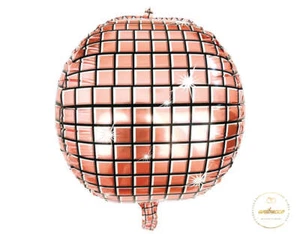 5 Pack 22" Rose Gold Disco Ball Balloons Bachelorette Party Supplies Decorations - Picture 1 of 9