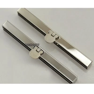 2 X 金属硬币钱包框架条边条适用于钱包袋扣 DIY 11.5 厘米 全新 — 第 1/4 张图片