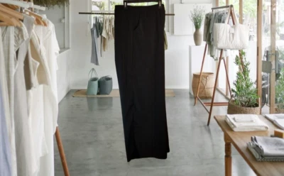 Pantalones para mujer French Laundry talla 1X negros elásticos con cordón cintura pierna ancha Foto 1 de 4