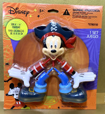 Halloween Pumpkin Push In Decorations Mickey Mouse Pirate Gemmy Disney New! 2022