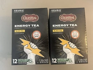 Celestial Energy Black Tea Keurig K Cups w Caffeine 24 Pods Total 2 Pks of 12 - Picture 1 of 3