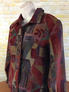 Giacca Abbottonata Vintage Made American Coldwater Creek Donna Aztek Med R27 - Foto 1 di 10