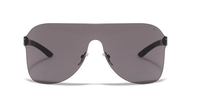 Lunettes de soleil Masque gris et noir Rétro - Créateur italien BobSdrunk Vonn - Photo 1/4