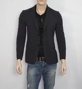 NEW John Varvatos  COLLECTION Striped Blazer in Blue Size Small Made in ITALY - Picture 1 of 11