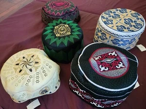 Muslim Prayer Hat Men Islam Kufi Headware Skull Cap Ramadan Eid Gif - Picture 1 of 6