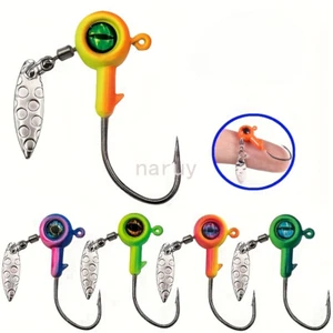 Ganchos de pesca giratorios con cabeza de plantilla de plomo 25/50 piezas 1/32 1/16 1/8 1/4 oz lubina mierda - Imagen 1 de 7