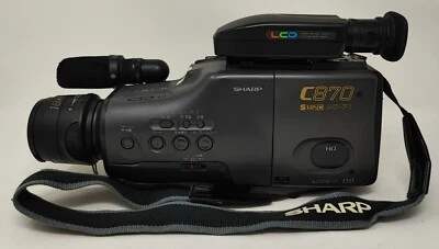 Vintage SHARP S VHS-C Hi-Fi HQ Camcorder VL-C870 Accessories KIT VR-10K with BOX - Image 1 of 4