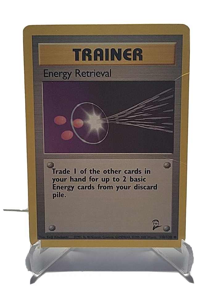 Energy Retrieval 110/130 Pokemon Base Set 2 Trainer Damaged Used See Pictures - Image 1 of 4