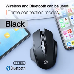INPHIC A9 Wireless Bluetooth 5.0 Silent Mouse Three-Mode 6-Button 2400DPI - Picture 1 of 12