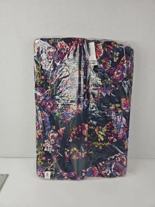 Vera Bradley Cotton Triple Compartment Travel bag, Midnight Wildflowers 18” X 13 - Picture 1 of 10