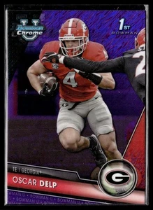 2023 Bowman University Chrome - Oscar Delp #92 Purple Shimmer Refractor (RC) - Bild 1 von 2