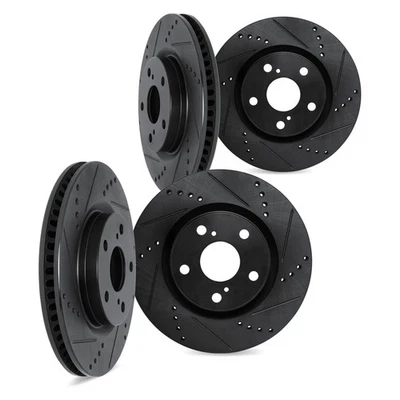 For Mazda RX-8 04-11 DFC Premium Drilled & Slotted Front & Rear Brake Rotor Set Foto 1 de 2