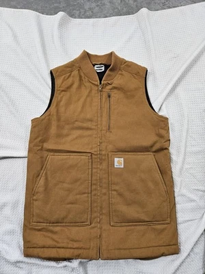 Carhartt Brown Canvas Work Vest Youth XL Zip Front Sleeveless Jacket Outdoor - Image 1 of 4