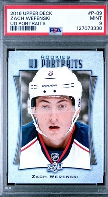 2016 UPPER DECK PORTRAITS #P-89 ZACH WERENSKI Rookie Card PSA 9 Mint Pop 4 No 10 - Image 1 of 2