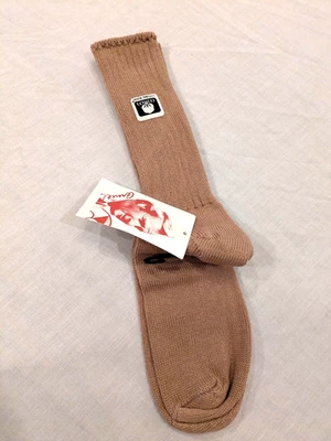 Винтажный Arnie гольф носки мужские 10-13 желтовато-коричневый хаки мерсеризованный хлопок платье экипажа Sears - Изображение 1 из 4