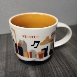 STARBUCKS Detroit You Are Here Collection 2015 14 Oz Coffee Tea Mug Michigan - Picture 1 of 6