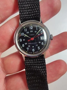 VINTAGE TIMEX SPRITE MILITARY STYLE MADE IN GREAT BRITAIN - Picture 1 of 8