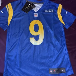 Nike Matthew Stafford LA Rams Blue Game Jersey WOMENS Sz small New - Picture 1 of 4