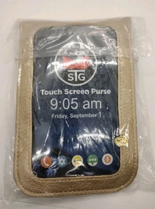 SAVE THE GIRLS Touchscreen Traveler Crossbody Purse Gold New - Picture 1 of 2