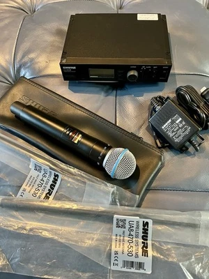 Shure ULXD4/ ULXD2 G50 Digital Wireless Microphone System with SM58 Super Clean! - Image 1 of 4