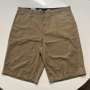Volcom shorts Men's Sz 40 chino Pin Stripe Tan - Picture 1 of 7