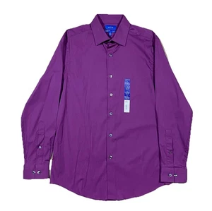 APT.9 Premier Flex Purple Dress Shirt Mens M 15-15.5 Slim Fit Stretch NWT - Picture 1 of 11