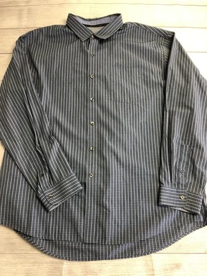 Camisa Van Heusen Originals Para Hombre 2XL Azul Cuadros A Cuadros Calce Clásico Con Botones Foto 1 de 4