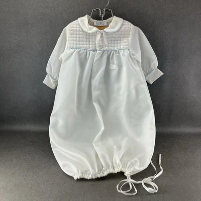 Vintage Baby Dior White Satin Infant Christening Baptism Gown Made in USA - Image 1 of 4