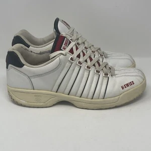 K-Swiss Tongue Twister Shoes Mens 12 White Leather Reversible Tongue Chunky - Picture 1 of 18