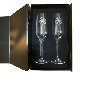 Rona Sektgläser langer Stiel - 10 cm hoch - signierter Kristall - Bild 1 von 5