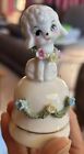 Vintage Porcelain Cute Curly Lamb Collectable Ringing Bell