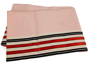 Vintage Reversible Pink Stripe & Solid Orange Silk Koburo Han-Haba Obi: Oct19U - Picture 1 of 3