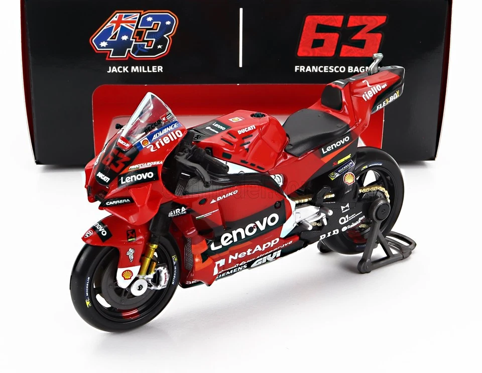 MODELLINO MOTO STATICO DIECAST MAISTO DUCATI GP22 BAGNAIA MOTOGP 2022 SCALA 1/18 - Immagine 1 di 4