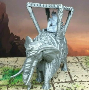 Howdah Elefante da sella con minifigure principe arabo 28-32 mm - Foto 1 di 9