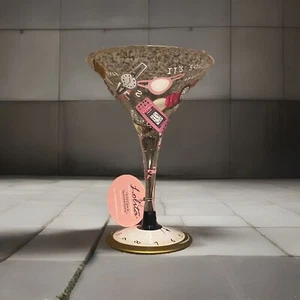 Lolita Love It's 5'Oclock Somewhere Martini Glass Hand Painted, NWT and box ! - Picture 1 of 10