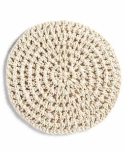 Modern Comfort Placemats Bardwil Milla Round Cotton Natural - 15" -Set of 4 - Picture 1 of 7
