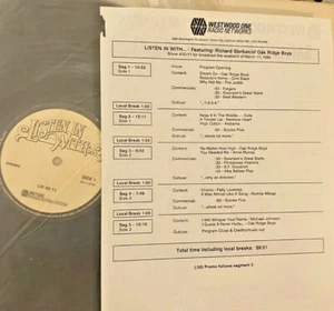 RADIO SHOW 3/17/90 LISTEN IN w/PAUL OVERSTREET: OAK RIDGE BOYS FEATURE, EXILE - Picture 1 of 1