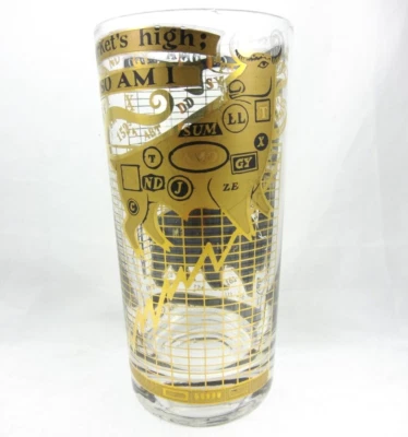 Vaso dorado Georges Briard vintage MCM Wall Street Stock Market Highball Foto 1 de 4