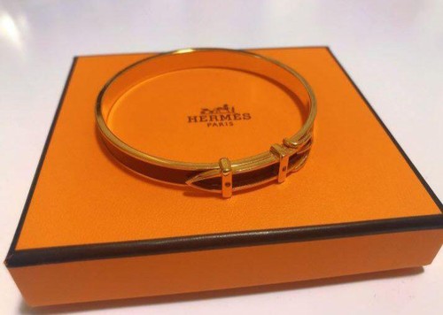 HERMÈS Bracciale HERMES modello oro marrone con scatola larghezza 0 24 pollici polso 7 48 pollici