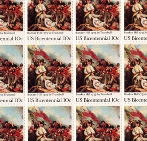 Bunker Hill Battle Issue Scott #1564 Full Sheet Of 40 MNH 1975 10c US Stamps - Picture 1 of 1